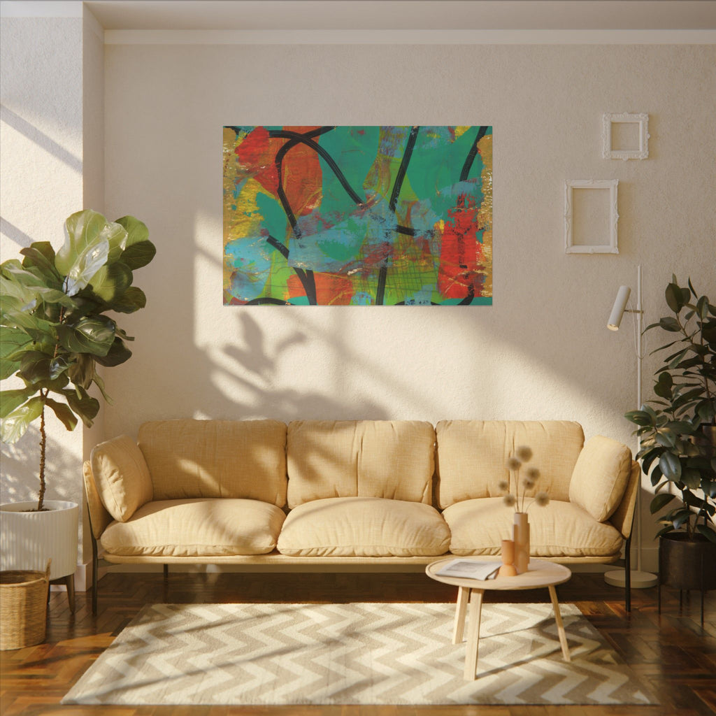 Abstract Tropical Color Splash Canvas