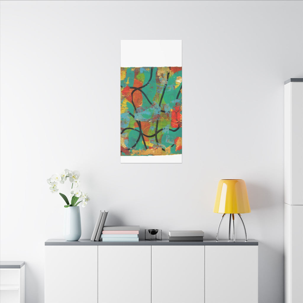 Abstract Tropical Color Splash Canvas