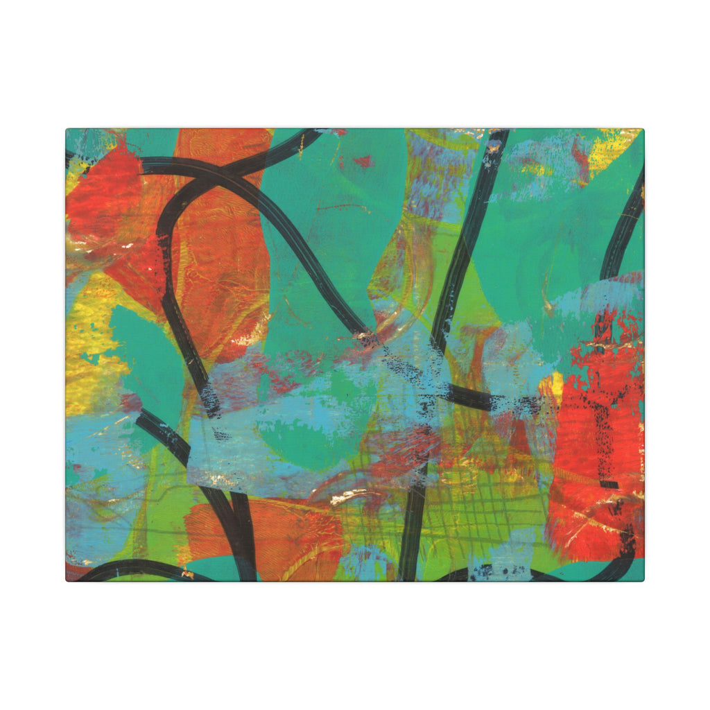 Abstract Tropical Color Splash Canvas