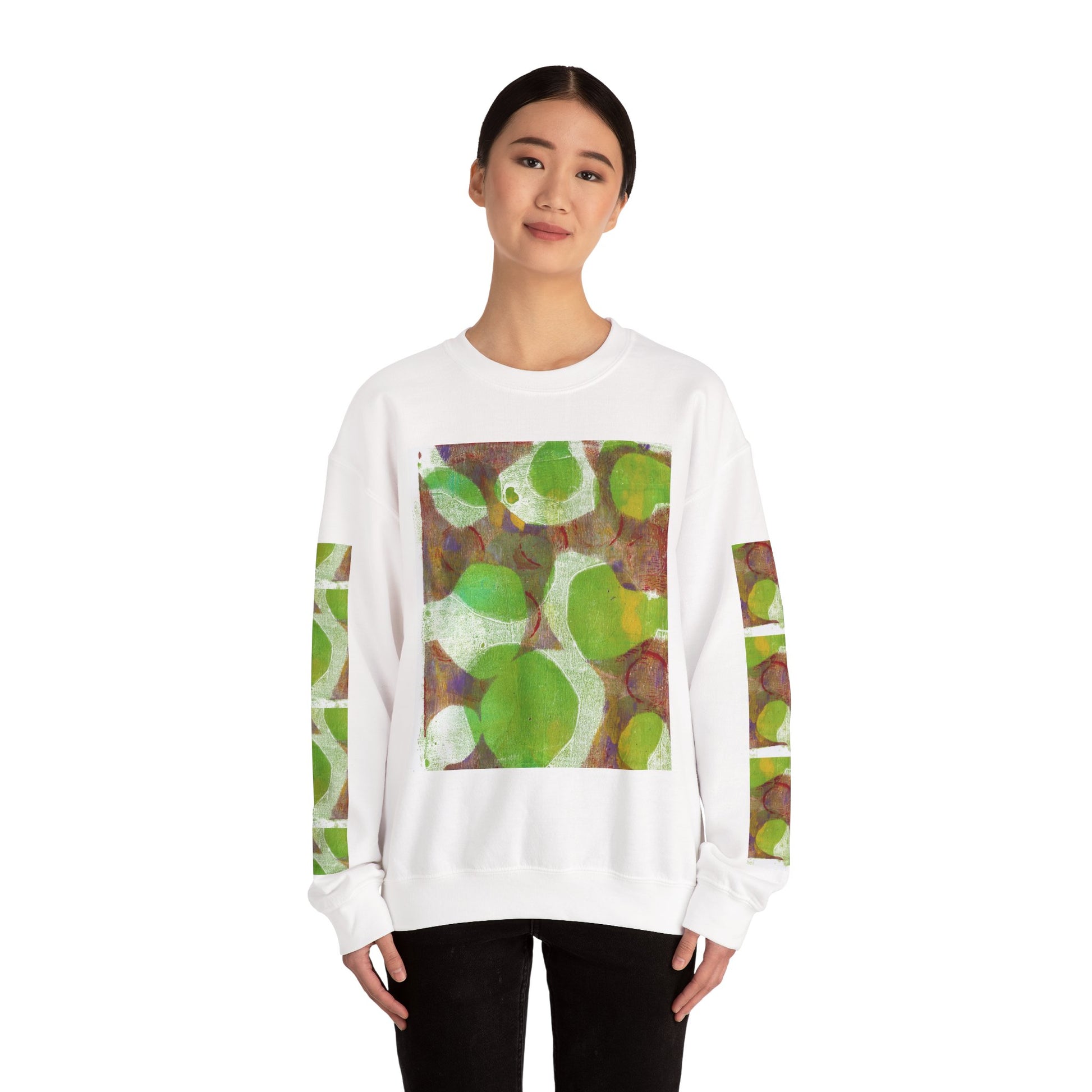 Abstract Green Circle Crewneck Sweatshirt