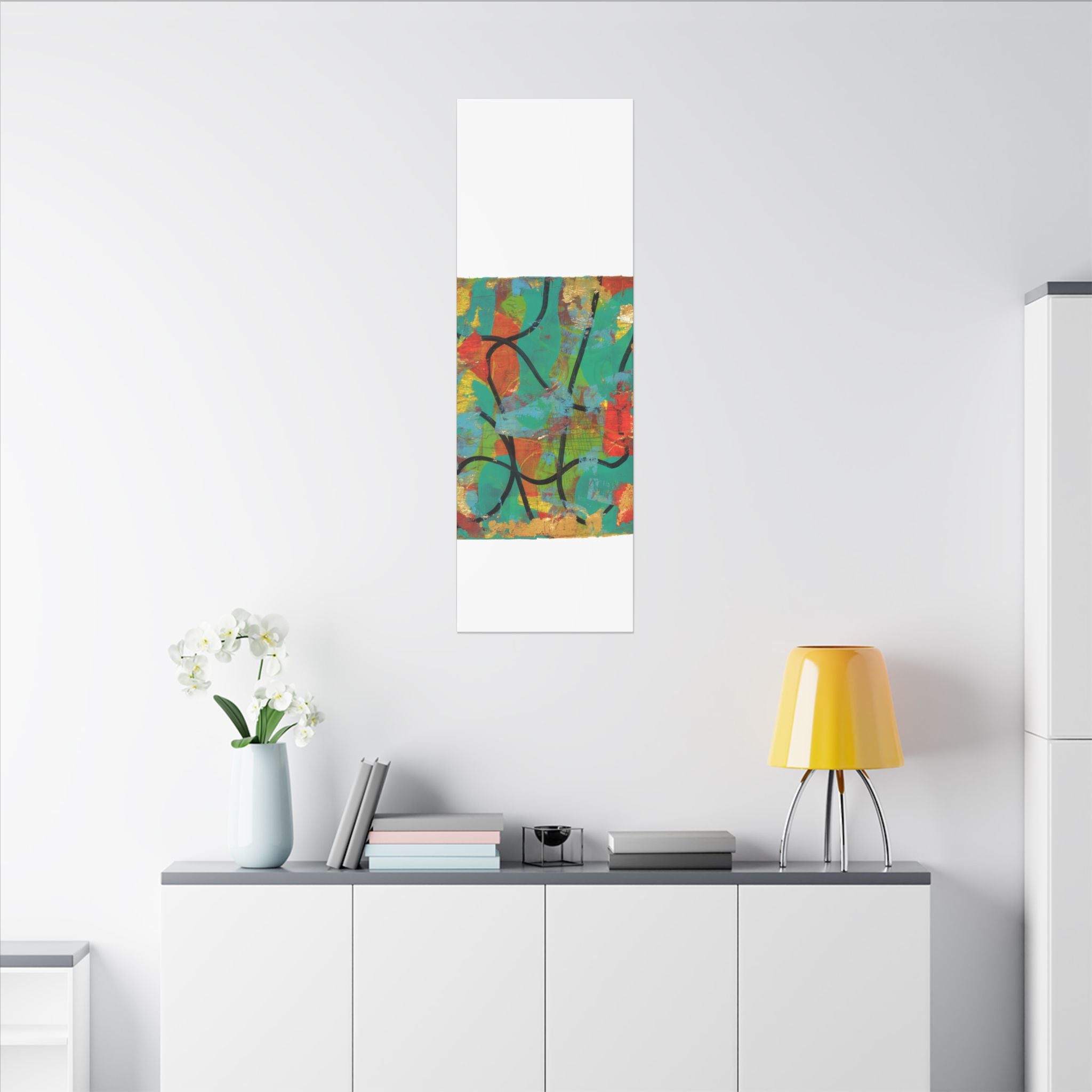 Abstract Tropical Color Splash Canvas