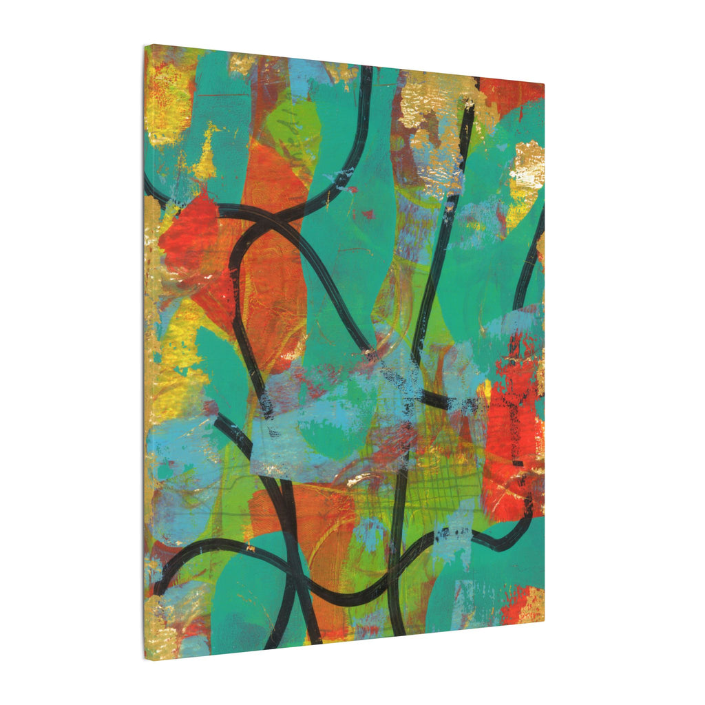 Abstract Tropical Color Splash Canvas
