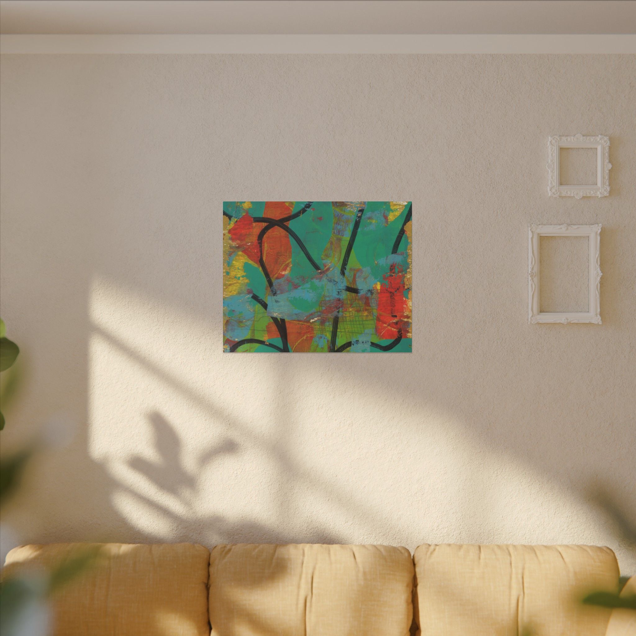 Abstract Tropical Color Splash Canvas