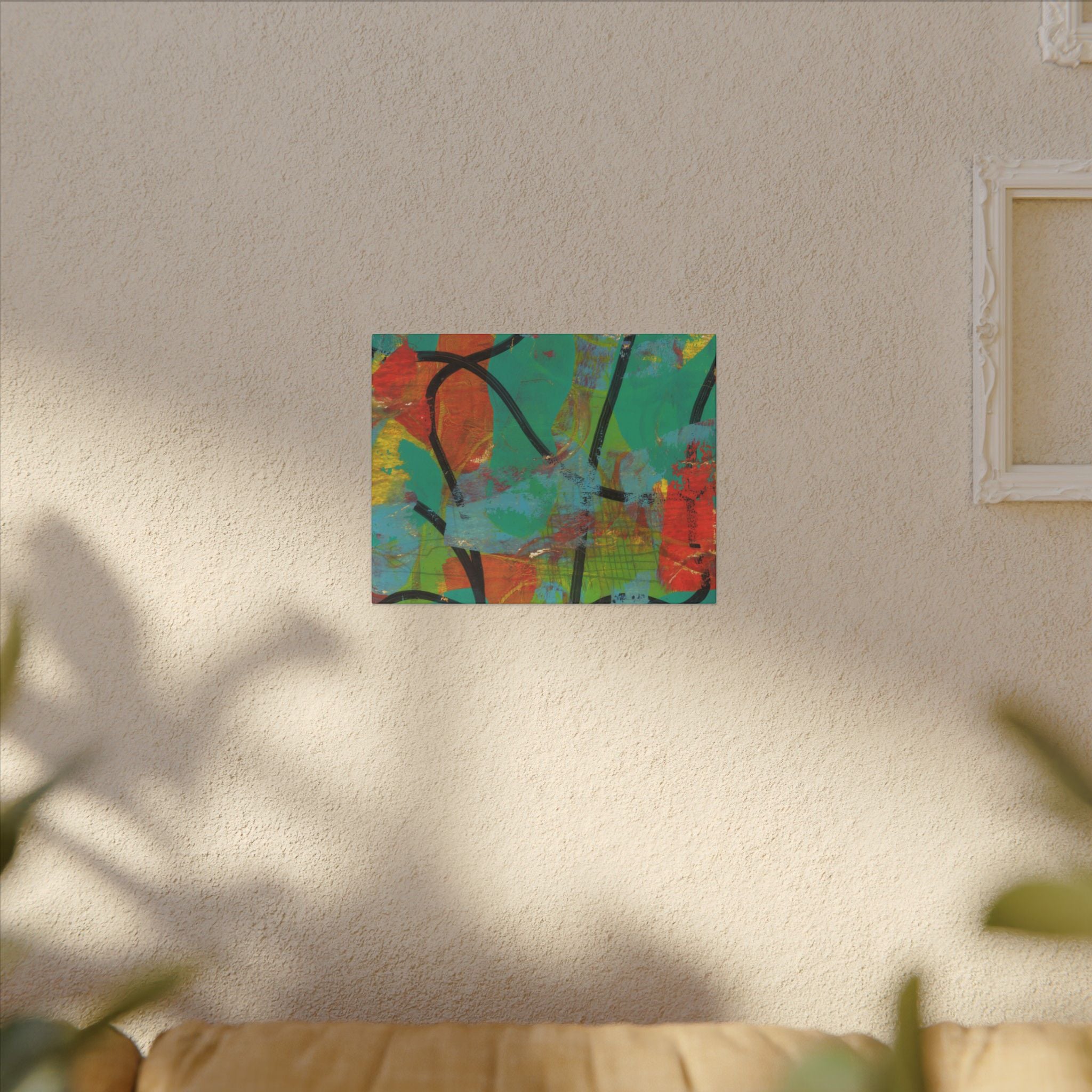 Abstract Tropical Color Splash Canvas