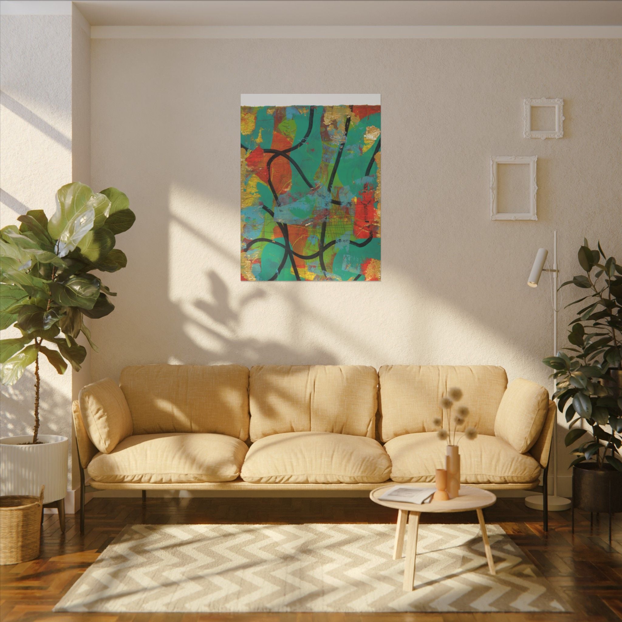 Abstract Tropical Color Splash Canvas