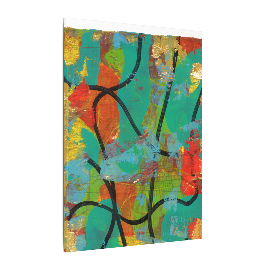 Abstract Tropical Color Splash Canvas