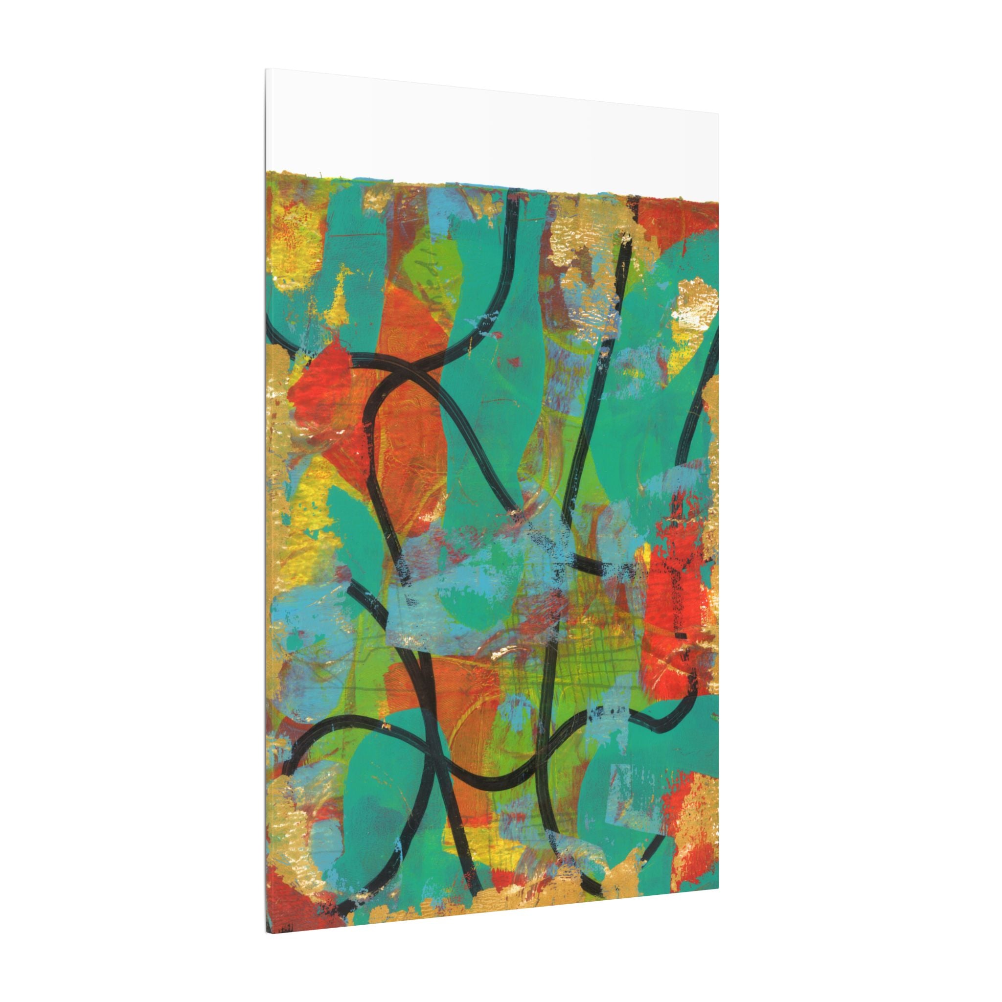 Abstract Tropical Color Splash Canvas