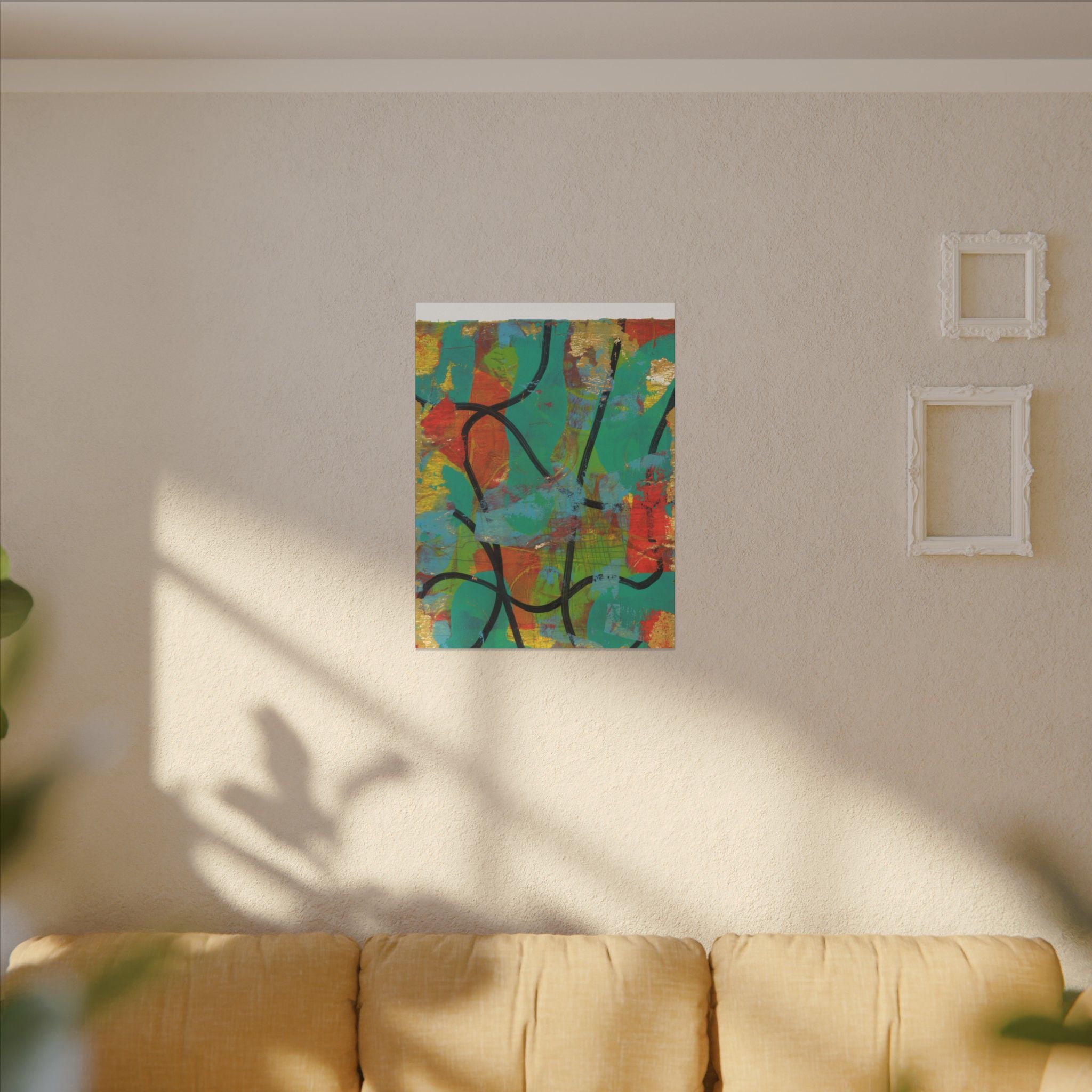 Abstract Tropical Color Splash Canvas