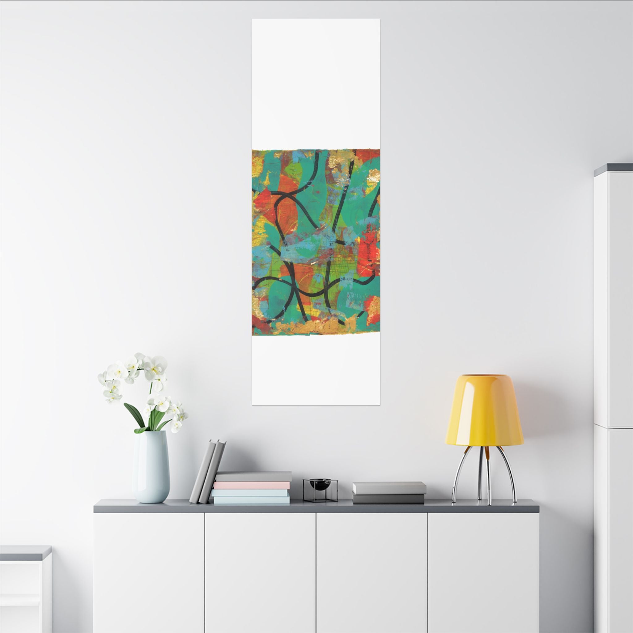 Abstract Tropical Color Splash Canvas