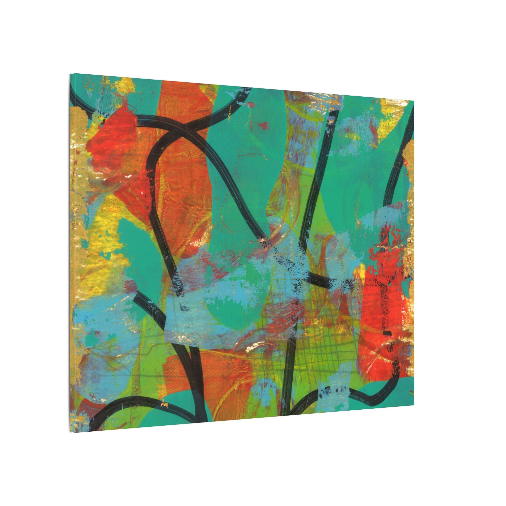Abstract Tropical Color Splash Canvas