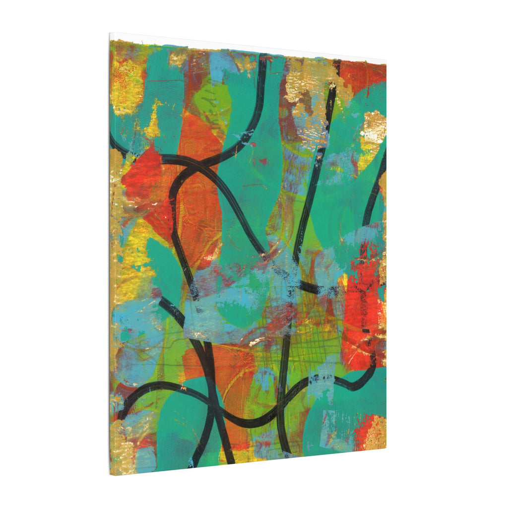 Abstract Tropical Color Splash Canvas
