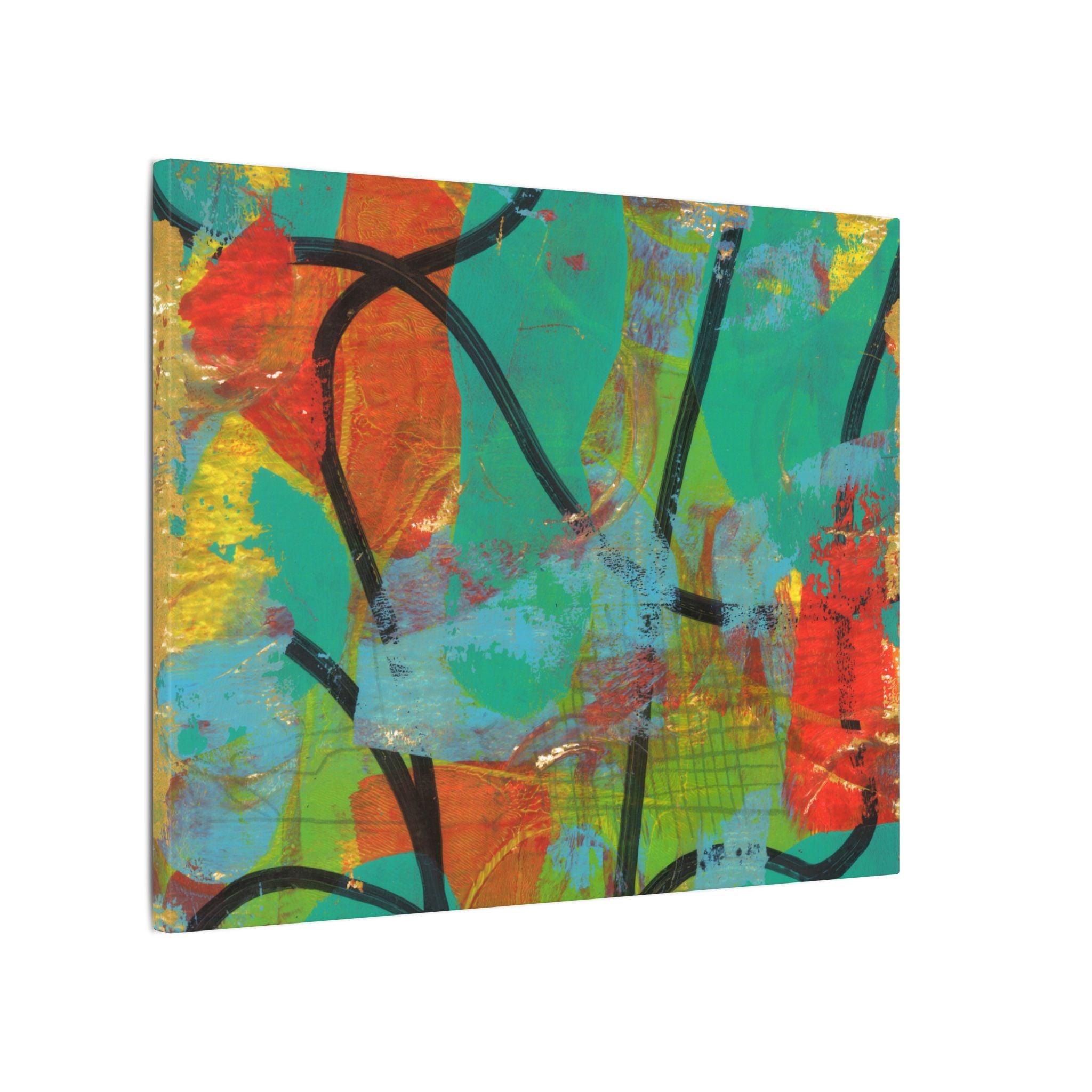 Abstract Tropical Color Splash Canvas