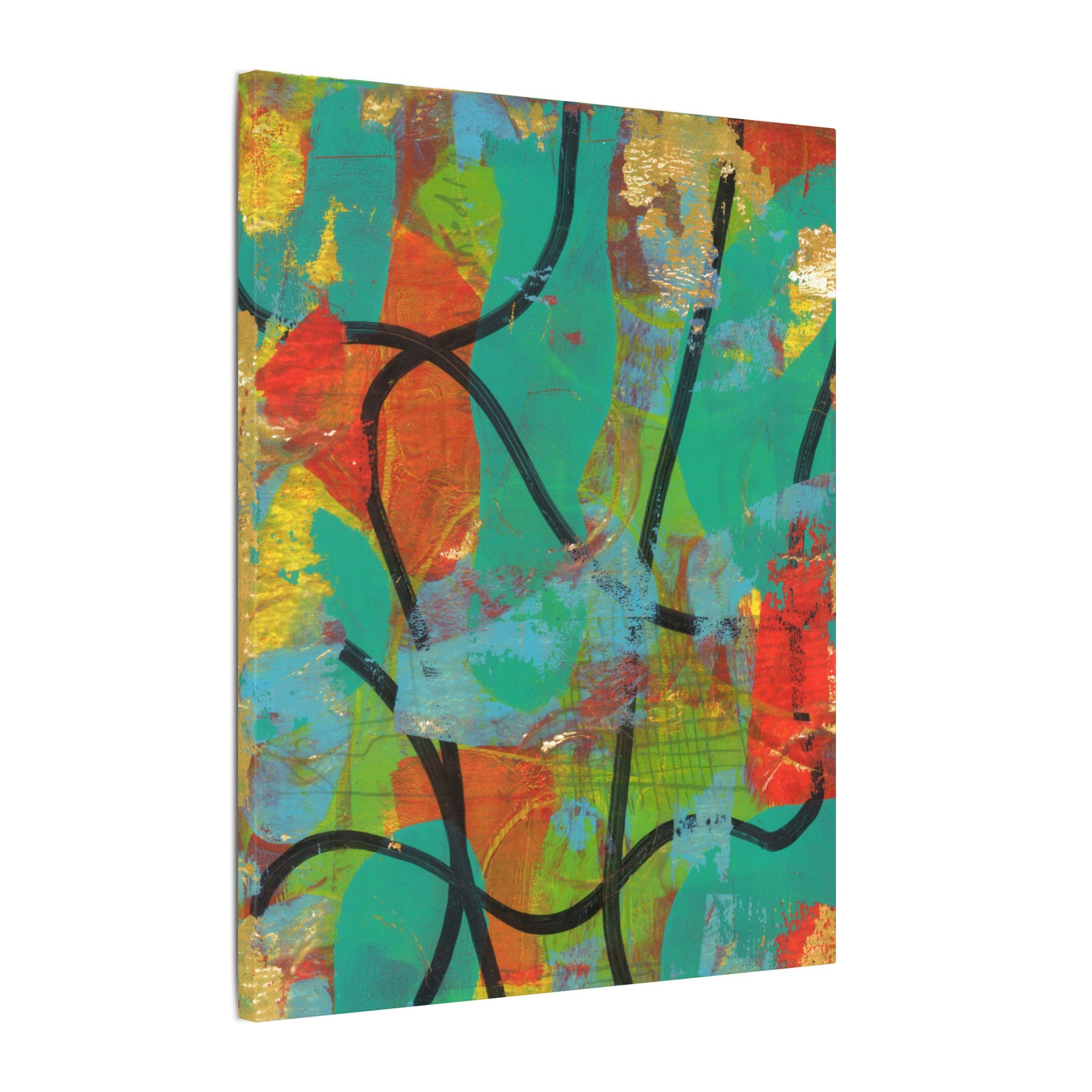 Abstract Tropical Color Splash Canvas