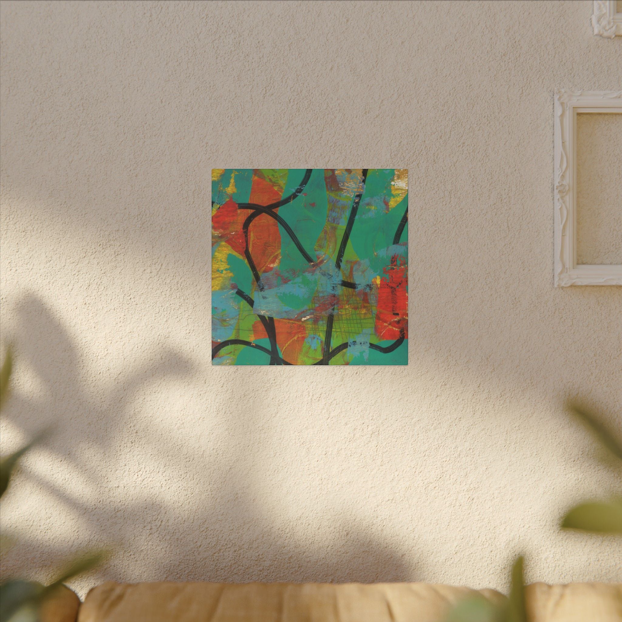 Abstract Tropical Color Splash Canvas