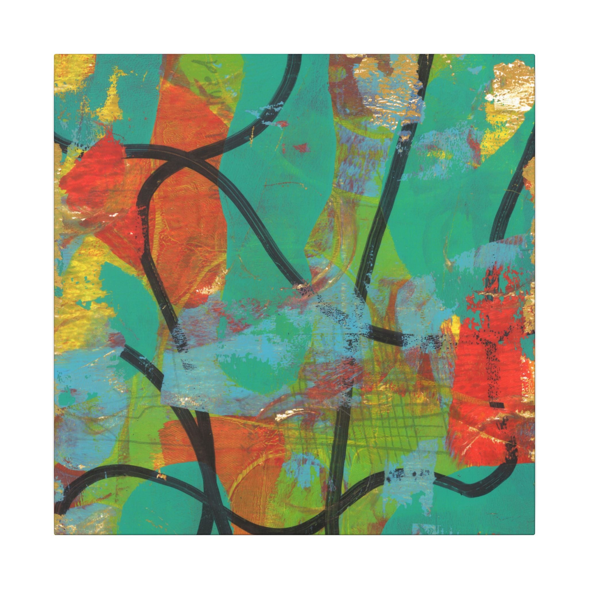 Abstract Tropical Color Splash Canvas