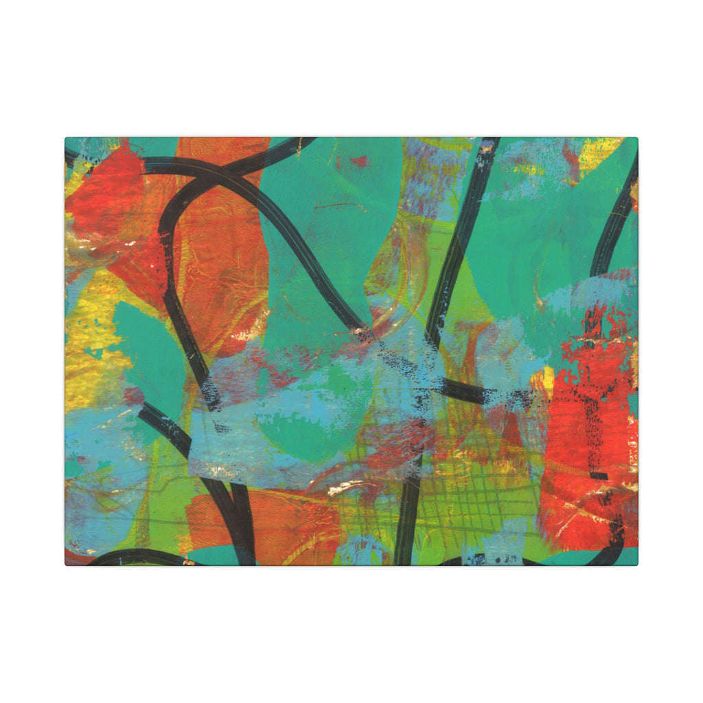 Abstract Tropical Color Splash Canvas