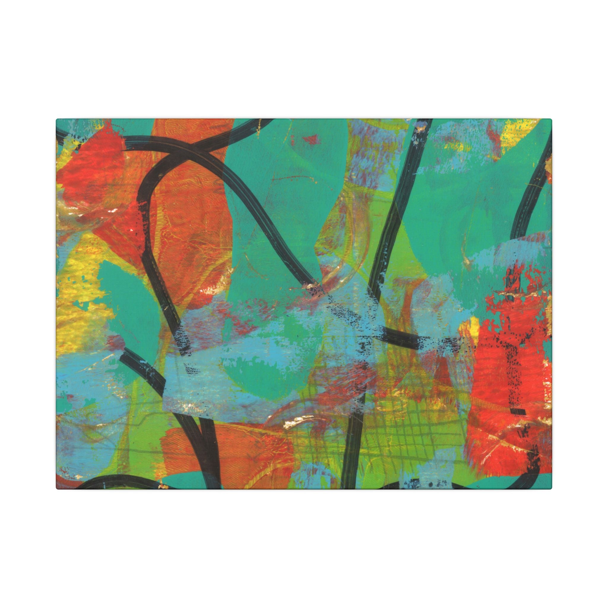 Abstract Tropical Color Splash Canvas