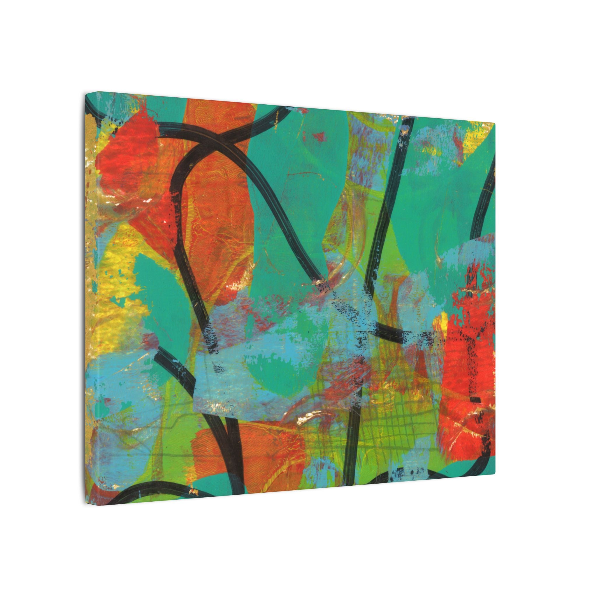 Abstract Tropical Color Splash Canvas