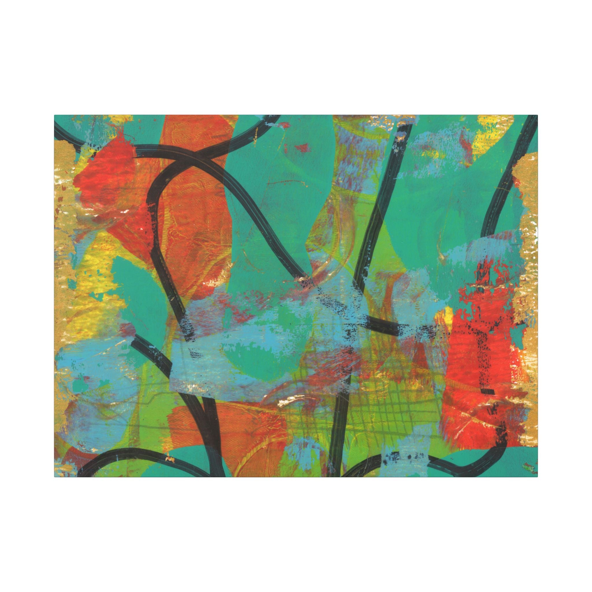 Abstract Tropical Color Splash Canvas