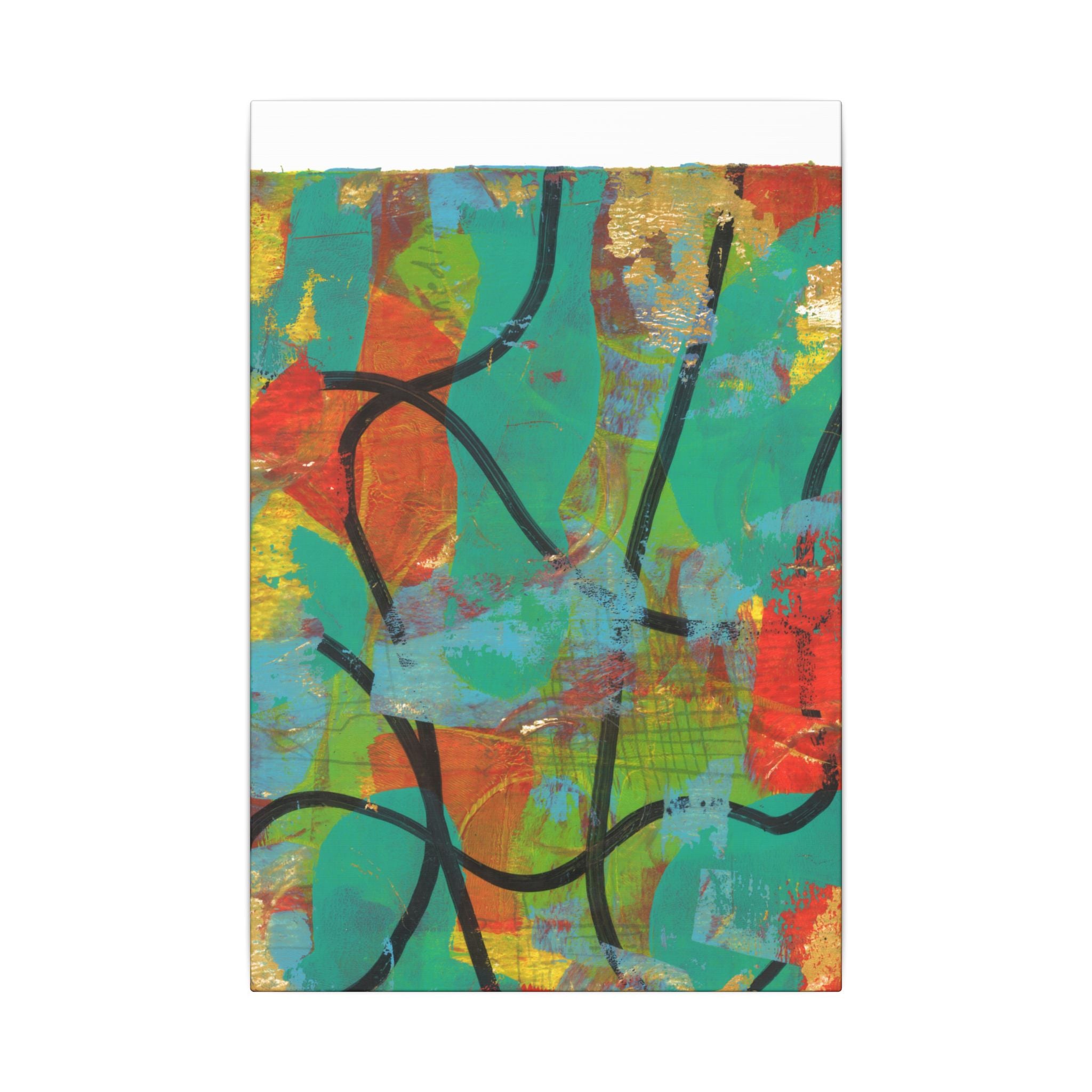Abstract Tropical Color Splash Canvas