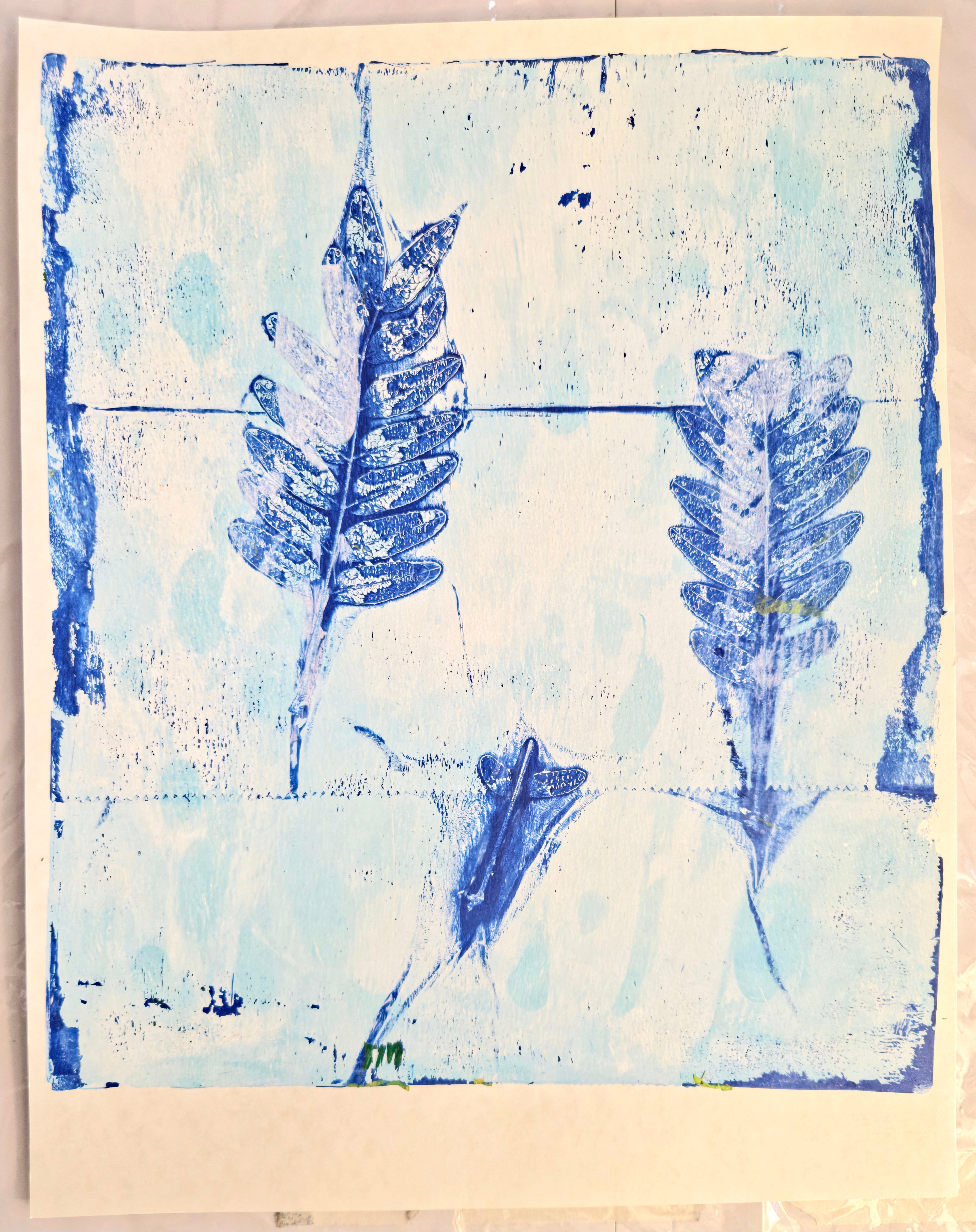 Leaves of Winter Monoprint